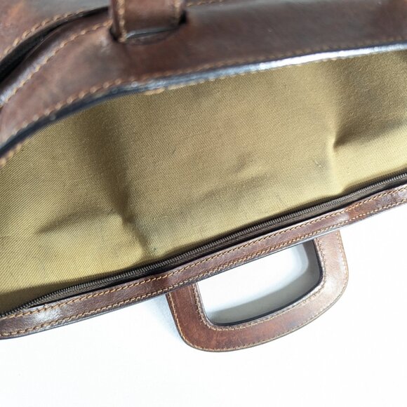 Tony Perotti Italy leather briefcase, genuine leather laptop sleeve, attache bag - Picture 8 of 14